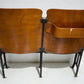 Theater Seats - 3 Vintage Wood Folding Theater Seats, Auditorium Seats, Entryway Bench, E30 by The Old Grainery (art deco,...