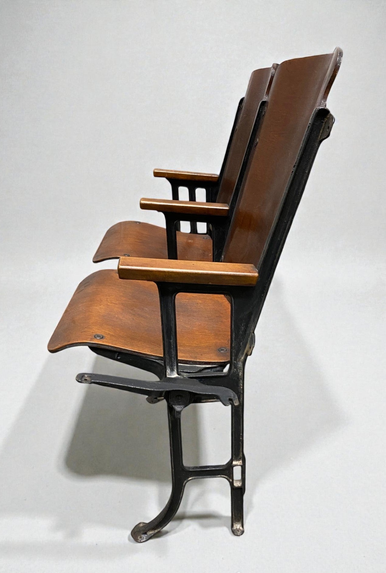 Theater Seats - 3 Vintage Wood Folding Theater Seats, Auditorium Seats, Entryway Bench, E30 by The Old Grainery (art deco,...