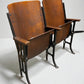 Theater Seats - 3 Vintage Wood Folding Theater Seats, Auditorium Seats, Entryway Bench, E30 by The Old Grainery (art deco,...