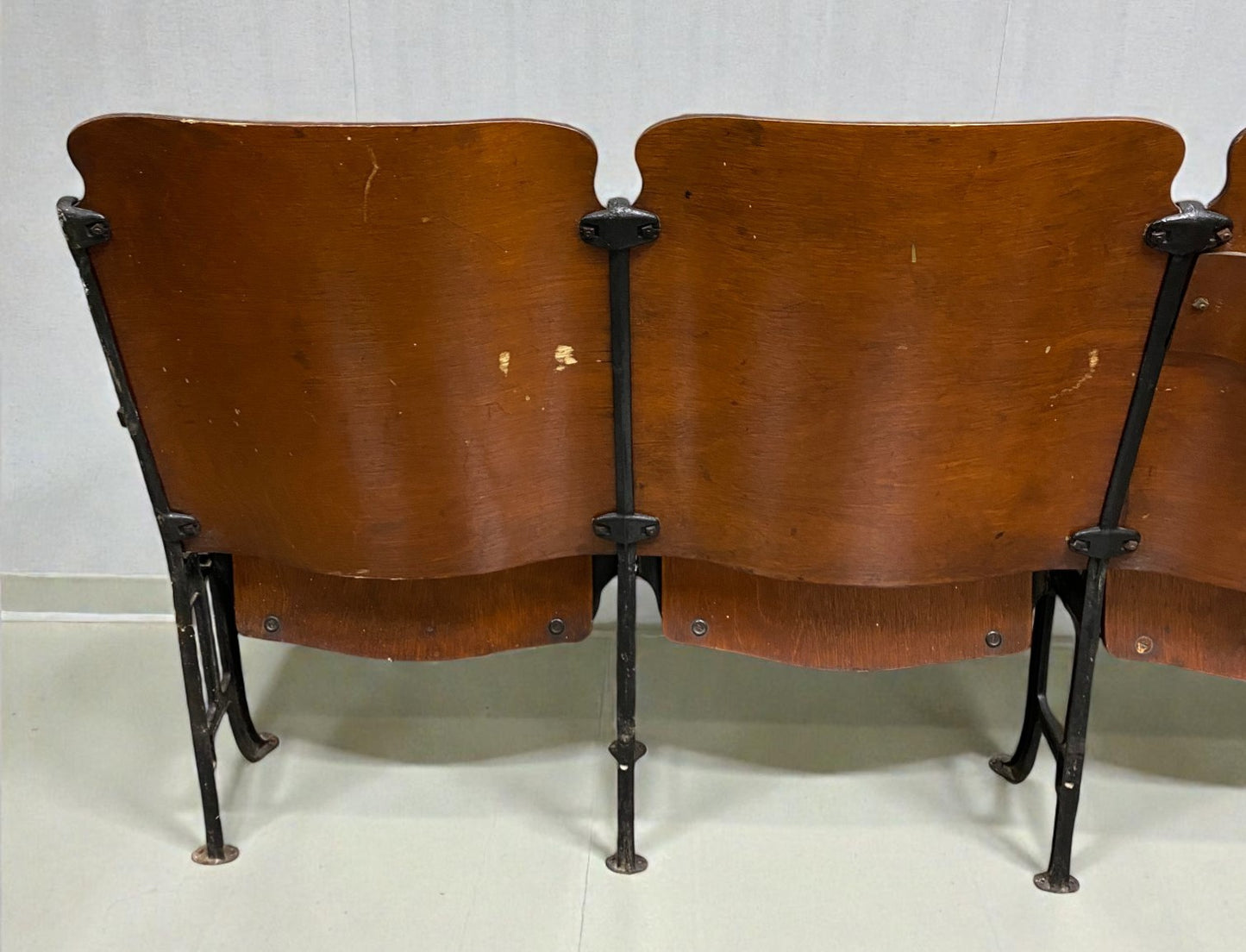 Home & Living > Furniture - 5 Vintage Wood Folding Theater Seats, Auditorium Seats, Entryway Bench, E24 by The Old Grainer...