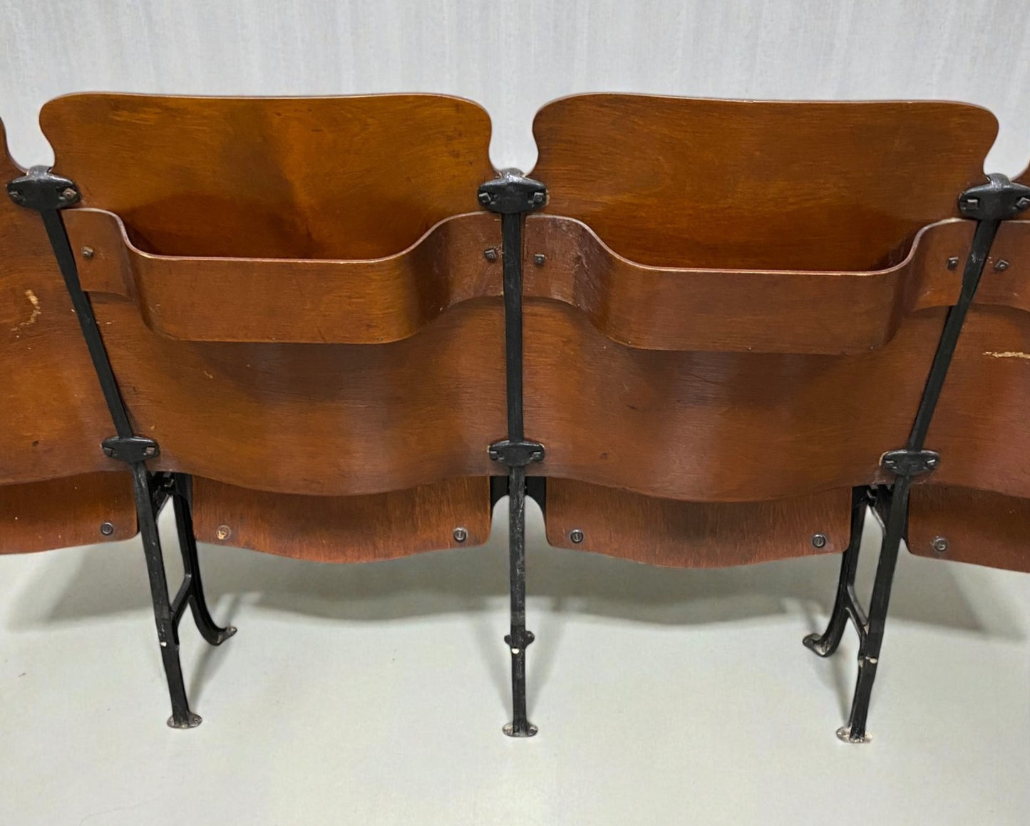 Home & Living > Furniture - 5 Vintage Wood Folding Theater Seats, Auditorium Seats, Entryway Bench, E24 by The Old Grainer...