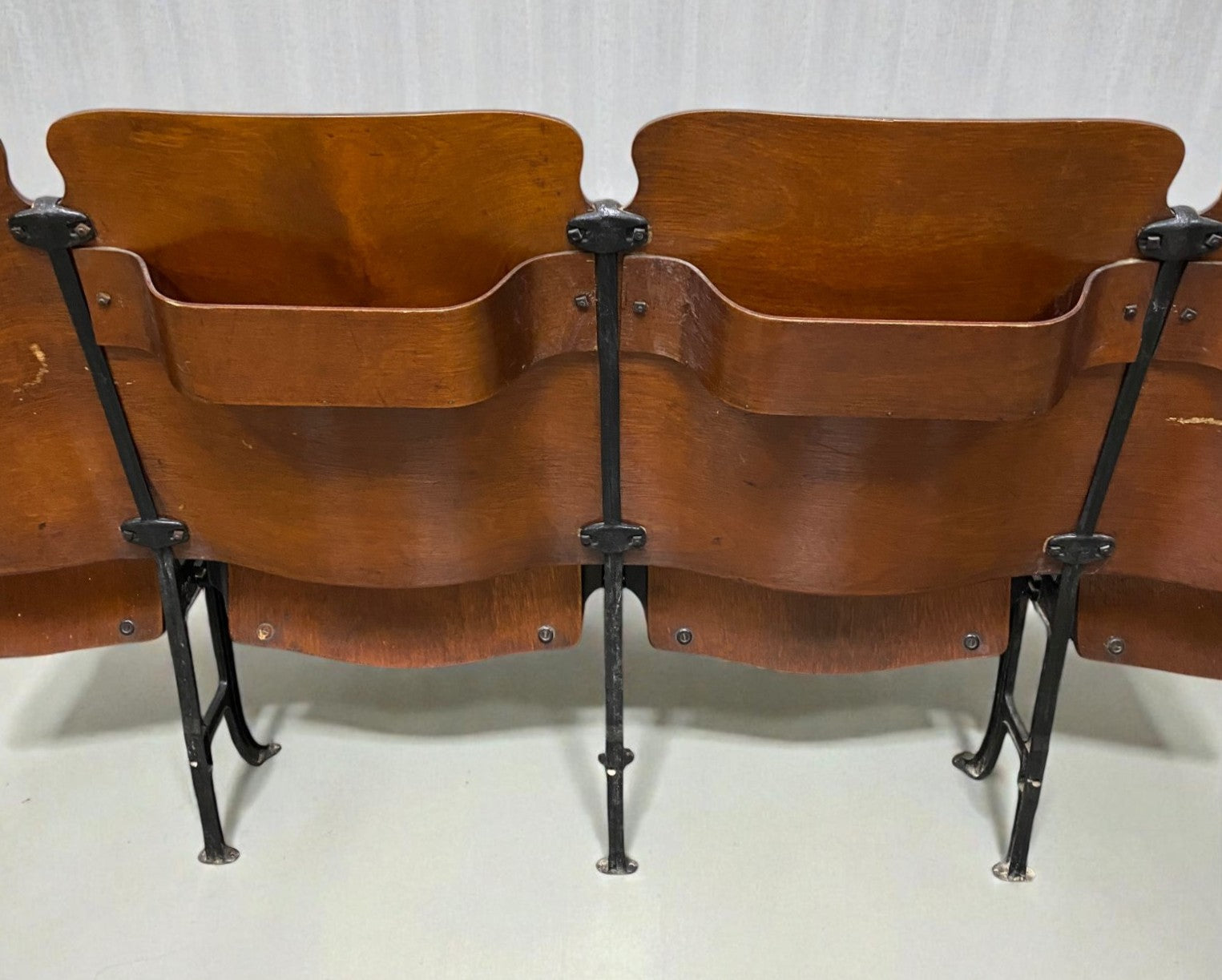 Home & Living > Furniture - 5 Vintage Wood Folding Theater Seats, Auditorium Seats, Entryway Bench, E24 by The Old Grainer...
