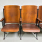 5 Vintage Wood Folding Theater Seats, Auditorium Seats, Entryway Bench, E26