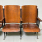 5 Vintage Wood Folding Theater Seats, Auditorium Seats, Entryway Bench, E26