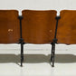 5 Vintage Wood Folding Theater Seats, Auditorium Seats, Entryway Bench, E26