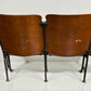 5 Vintage Wood Folding Theater Seats, Auditorium Seats, Entryway Bench, E26