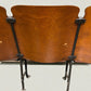 5 Vintage Wood Folding Theater Seats, Auditorium Seats, Entryway Bench, E26