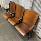 3 Vintage Wood Folding Theater Seats, Auditorium Seats, Entryway Bench, E27