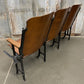 3 Vintage Wood Folding Theater Seats, Auditorium Seats, Entryway Bench, E27