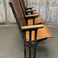 3 Vintage Wood Folding Theater Seats, Auditorium Seats, Entryway Bench, E27
