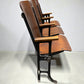 Theater Seats - 3 Vintage Wood Folding Theater Seats, Auditorium Seats, Entryway Bench, E28 by The Old Grainery (art deco,...