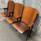 Theater Seats - 3 Vintage Wood Folding Theater Seats, Auditorium Seats, Entryway Bench, E29 by The Old Grainery (art deco,...