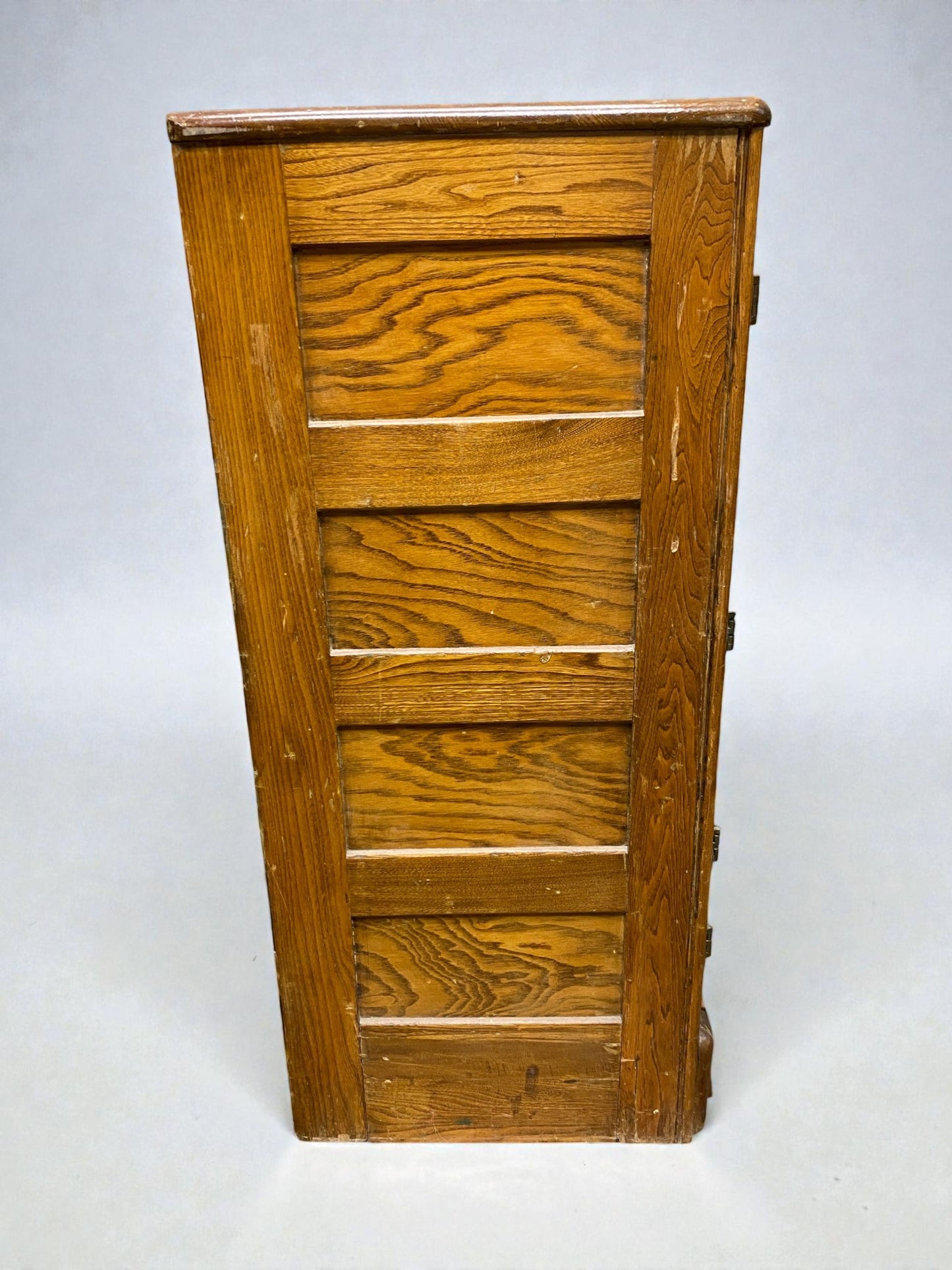 Kitchen Appliance - Antique Oak Ice Box Refrigerator Rustic Farmhouse 3 Door Icebox Cabinet 1920s by The Old Grainery (Coo...