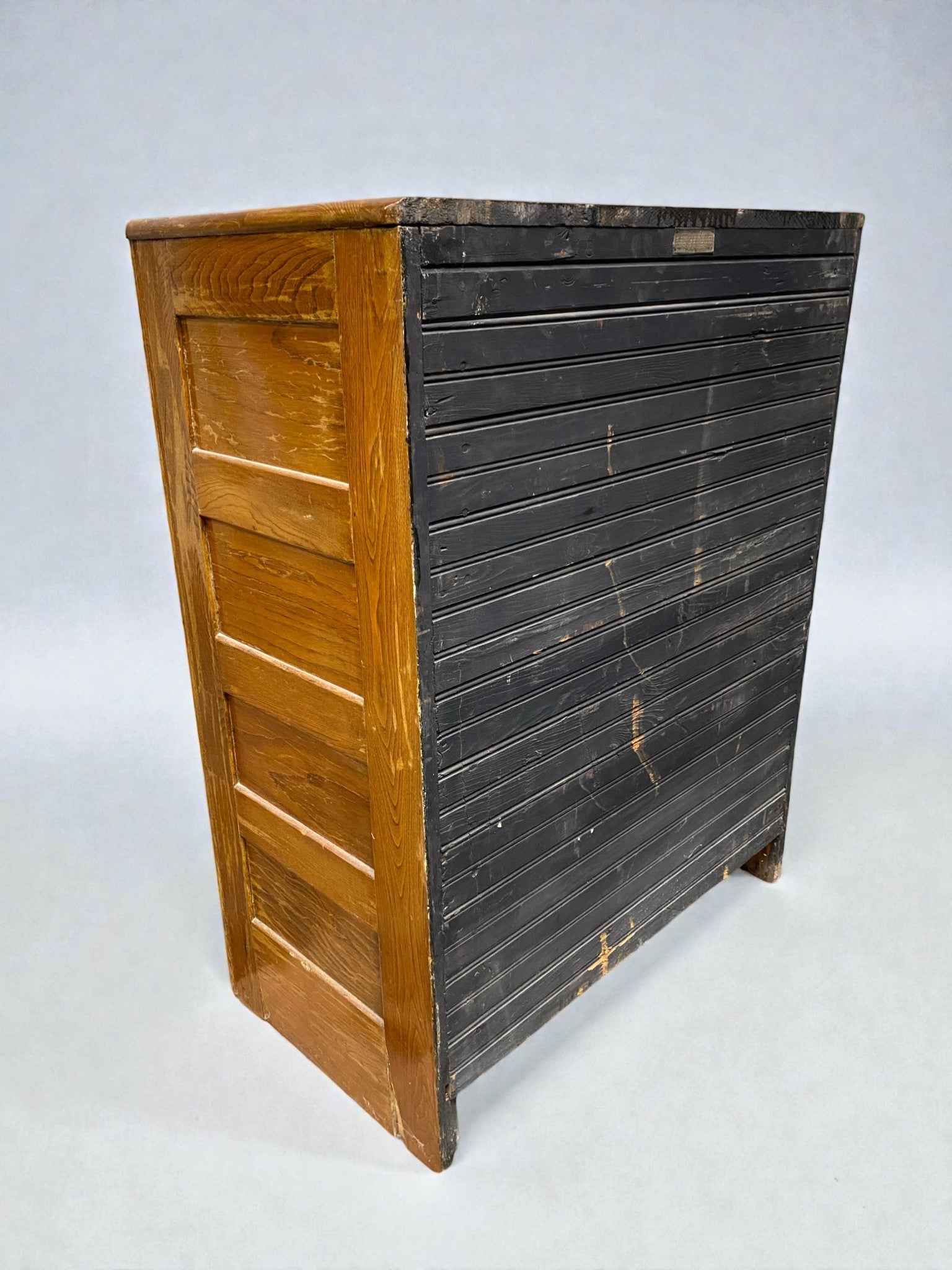 Antique Oak Ice Box Refrigerator Rustic Farmhouse 3 Door Icebox