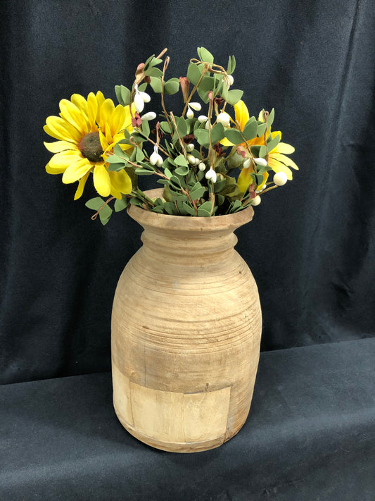 Wooden vase - Water Jug, Wood Pot, Wood Vase, Rustic Planter, Modern Farmhouse, European A1 by The Old Grainery (country,...