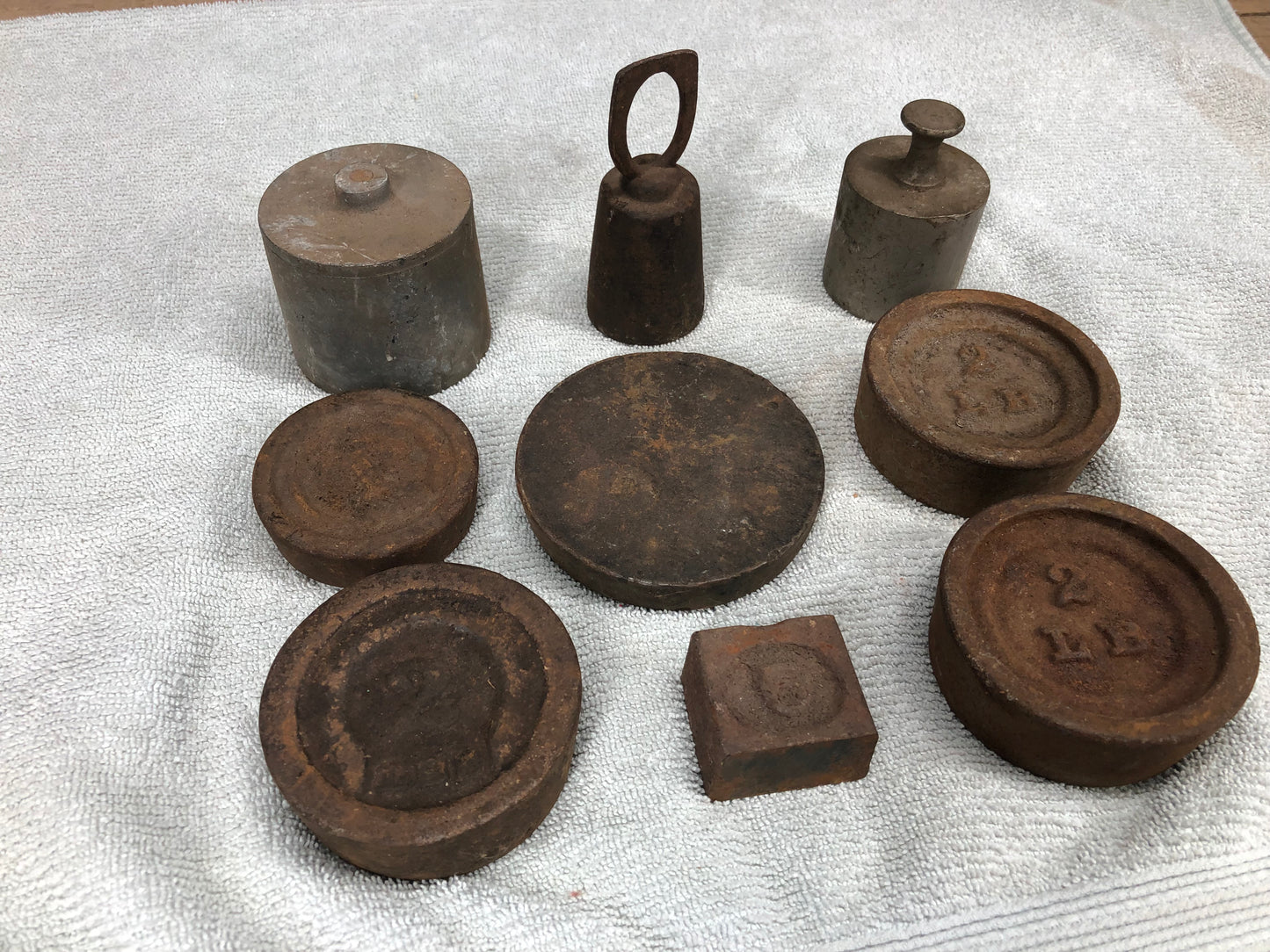 Scale Weights - Platform Scale Weights Vintage Hanging Metal Industrial Fairbank Morse Howe a45 by The Old Grainery (fairb...