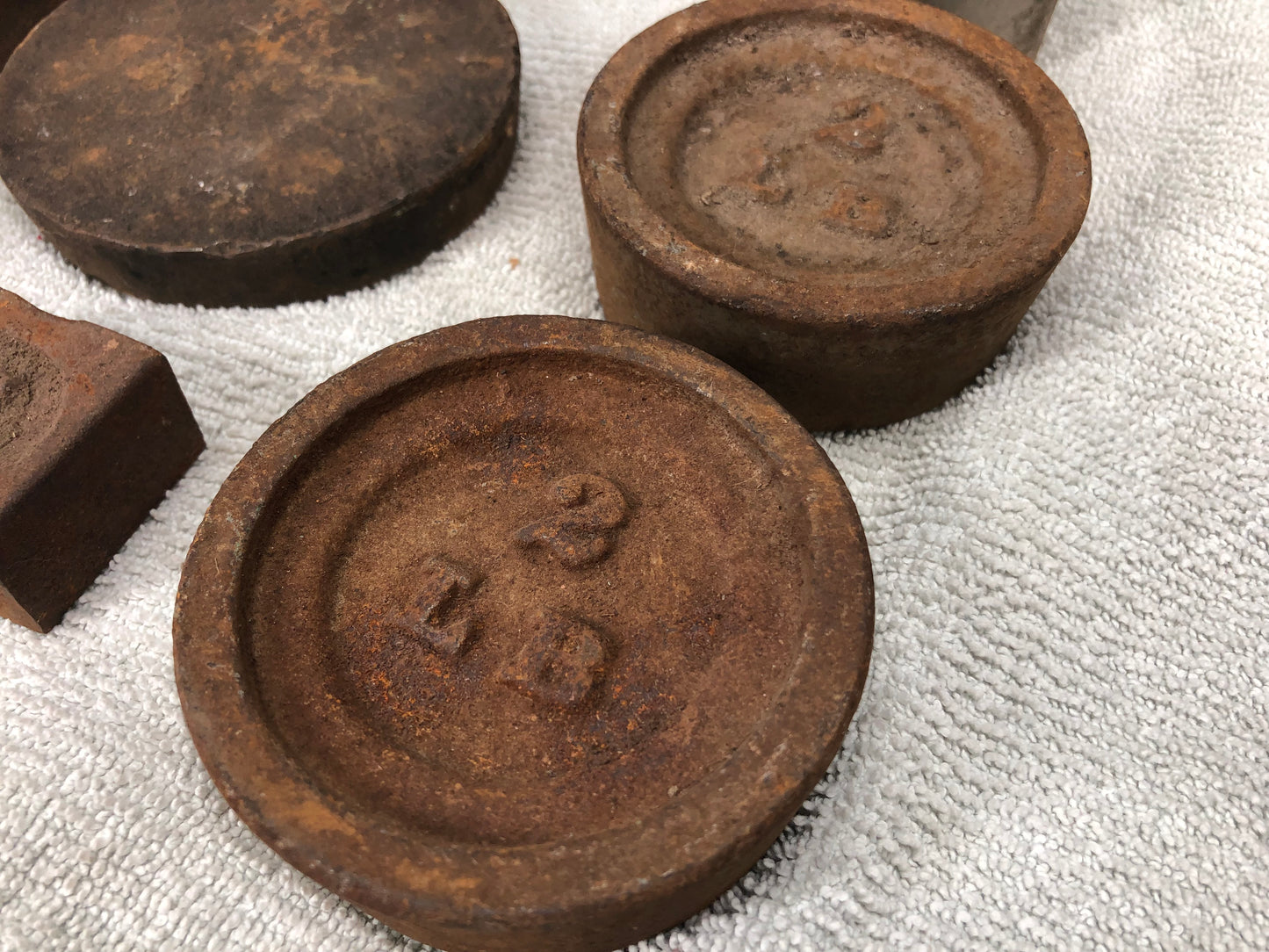 Scale Weights - Platform Scale Weights Vintage Hanging Metal Industrial Fairbank Morse Howe a45 by The Old Grainery (fairb...
