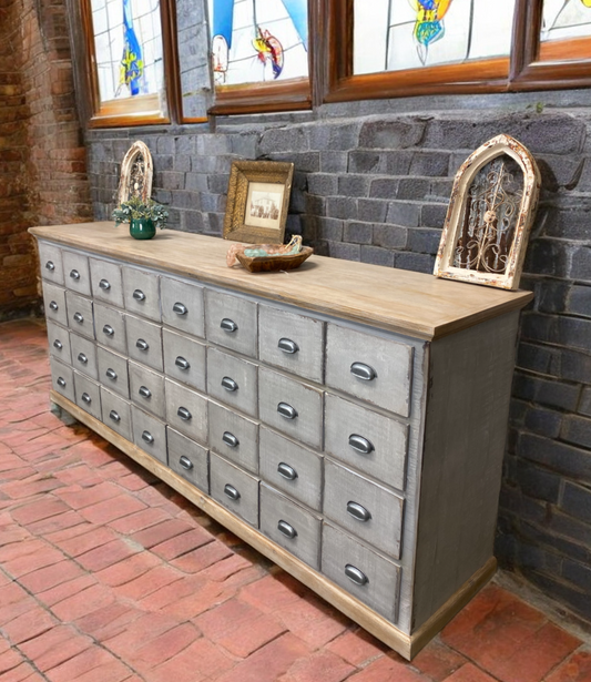 Home & Living > Furniture - 32 Drawer Apothecary Cabinet, Store Cabinet, Store Display Pharmacy Cupboard by The Old Graine...