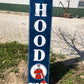 Hood Tires Porcelain Metal Sign, Hood Tires Advertising sign, Gas Station Sign