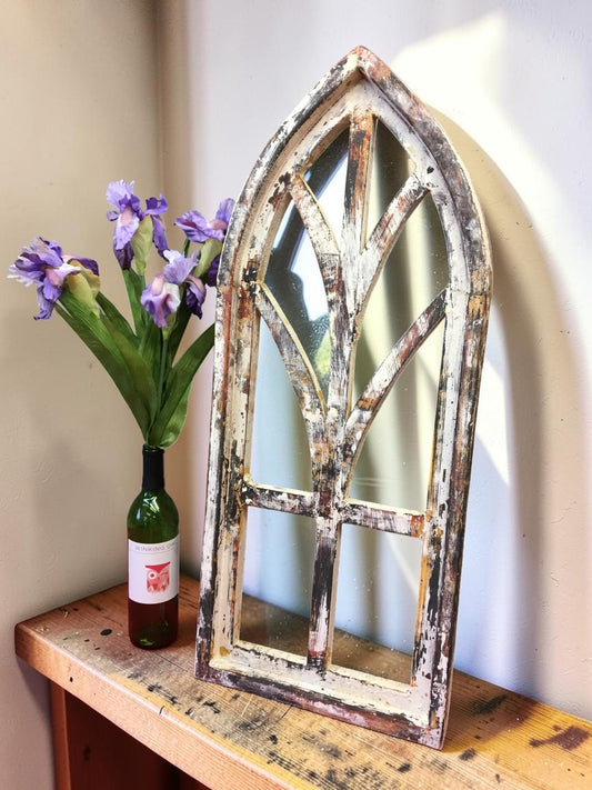 Windows - Rustic Arched Farmhouse Window Frame, Cottage Decor, Distressed Wall Accent by The Old Grainery (arched, church...