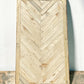 Farmhouse Herringbone Wall Art, Rustic Wood Wall Panel, Whitewashed Wooden Decor