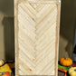 Rustic Herringbone Wood Wall Art, Farmhouse Wooden Panel, Modern Rustic Accent