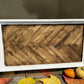 Rustic Herringbone Wood Wall Art, Farmhouse Wooden Panel, Modern Rustic Accent