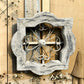 Windows - White Distressed Clover Wood Rustic Metal Scroll, Farmhouse Accent Cottage Decor by The Old Grainery (cathedral...