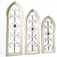 Windows - Set 3 Gothic Arch Window Frame, Vintage Styled Décor, Rustic Metal Scroll by The Old Grainery (3 piece, decorati...