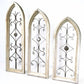 Windows - Set 3 Gothic Arch Window Frame, Vintage Styled Décor, Rustic Metal Scroll by The Old Grainery (3 piece, decorati...