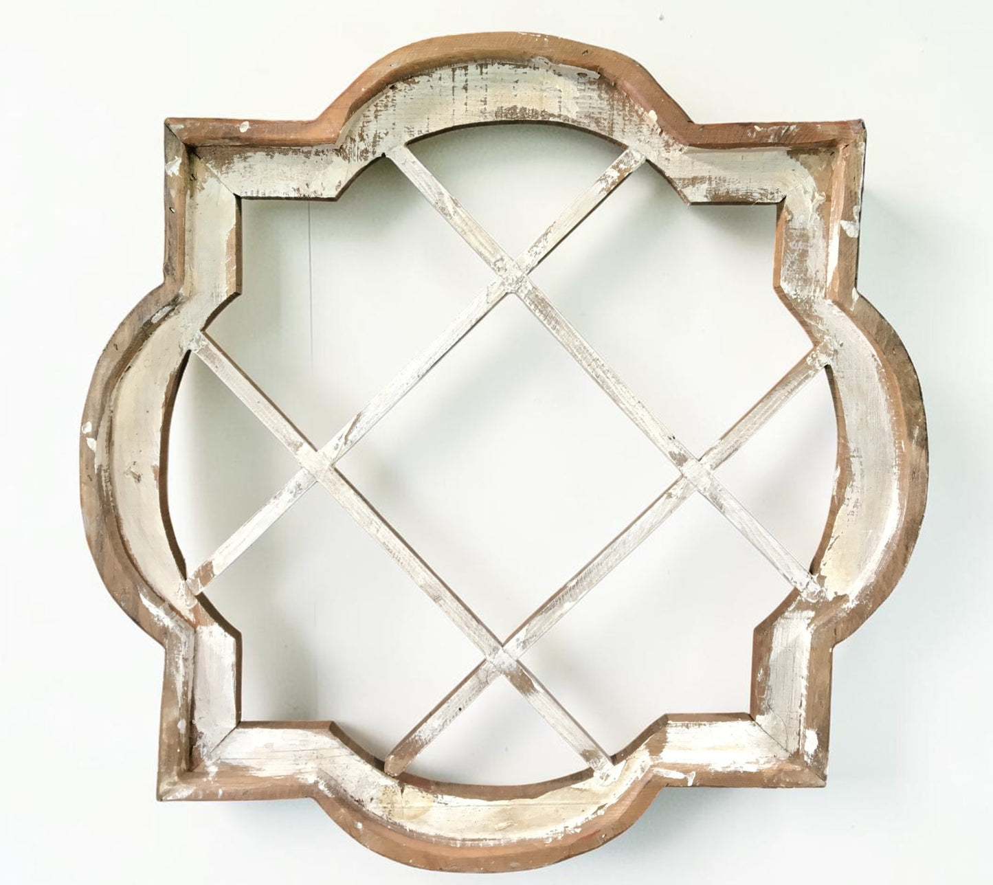 Windows - Brown Wine Rack Window Frame, Wooden Decorative Panel, Rustic Farmhouse Decor by The Old Grainery (Brown, decora...