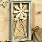 Rustic Windmill Wall Decor, Farmhouse Window Frame, Country Cottage Accent, B