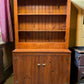 Rustic Step Back Hutch Cabinet, Vintage Farmhouse Cupboard, Pantry, Cabinet