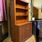 Rustic Step Back Hutch Cabinet, Vintage Farmhouse Cupboard, Pantry, Cabinet