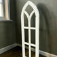 Windows - Light American Gothic Style Wood Window Frame (11.5x36) Arched Rustic Farmhouse by The Old Grainery (arched, dec...