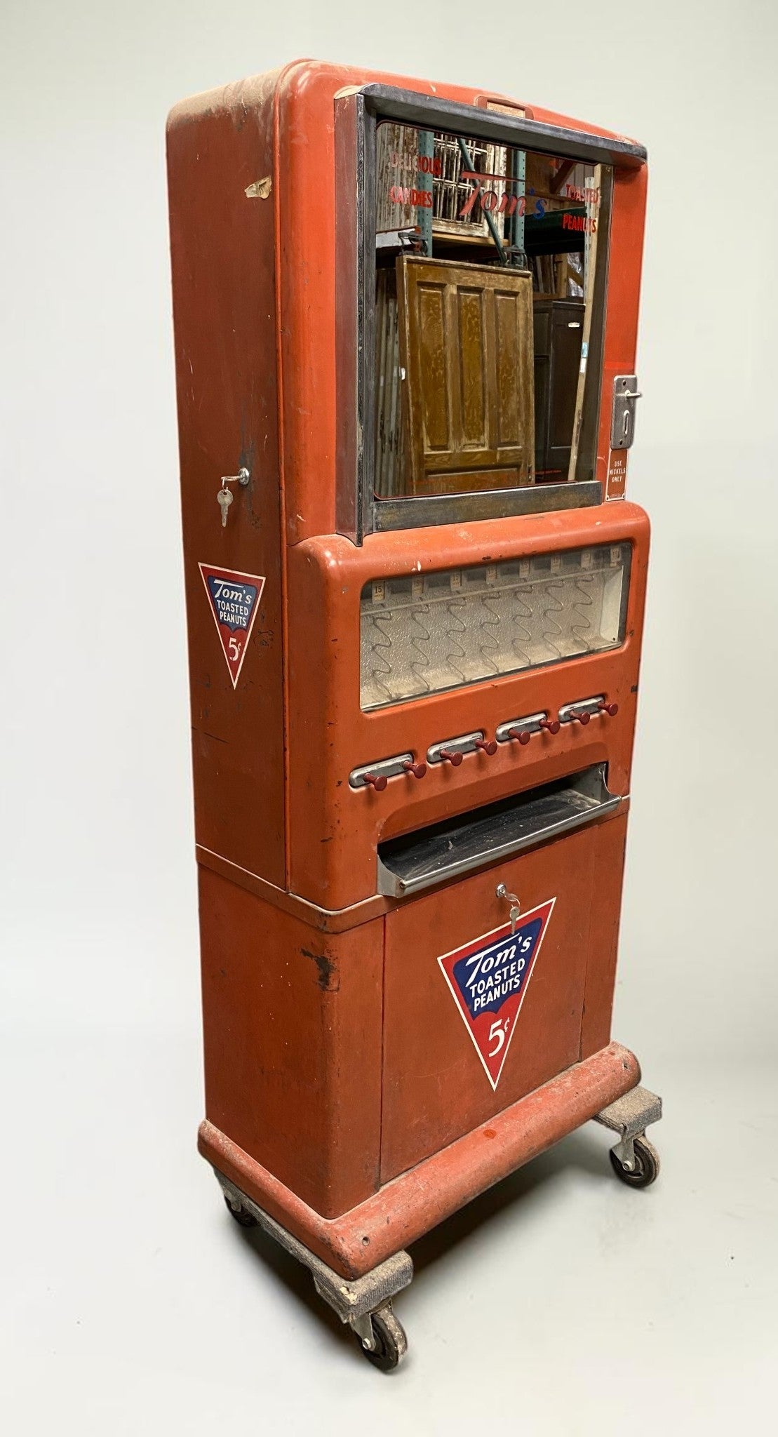 Vending Machine - Tom's Toasted Peanuts Vending Machine, Vintage Coin Op Dispenser, Store Display by The Old Grainery (5 c...