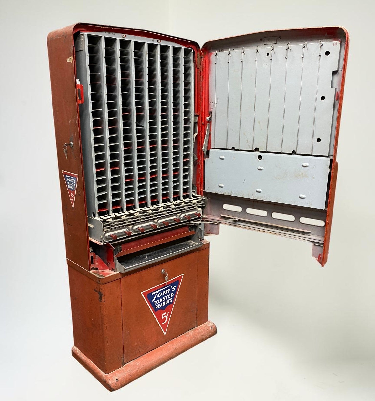 Vending Machine - Tom's Toasted Peanuts Vending Machine, Vintage Coin Op Dispenser, Store Display by The Old Grainery (5 c...