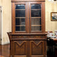 Vintage Cabinet - Victorian Walnut Bookcase Cabinet, Glass Door Cupboard, Burl Wood Display, Hutch by The Old Grainery (bu...