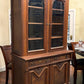 Vintage Cabinet - Victorian Walnut Bookcase Cabinet, Glass Door Cupboard, Burl Wood Display, Hutch by The Old Grainery (bu...