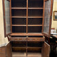 Vintage Cabinet - Victorian Walnut Bookcase Cabinet, Glass Door Cupboard, Burl Wood Display, Hutch by The Old Grainery (bu...