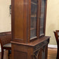 Vintage Cabinet - Victorian Walnut Bookcase Cabinet, Glass Door Cupboard, Burl Wood Display, Hutch by The Old Grainery (bu...