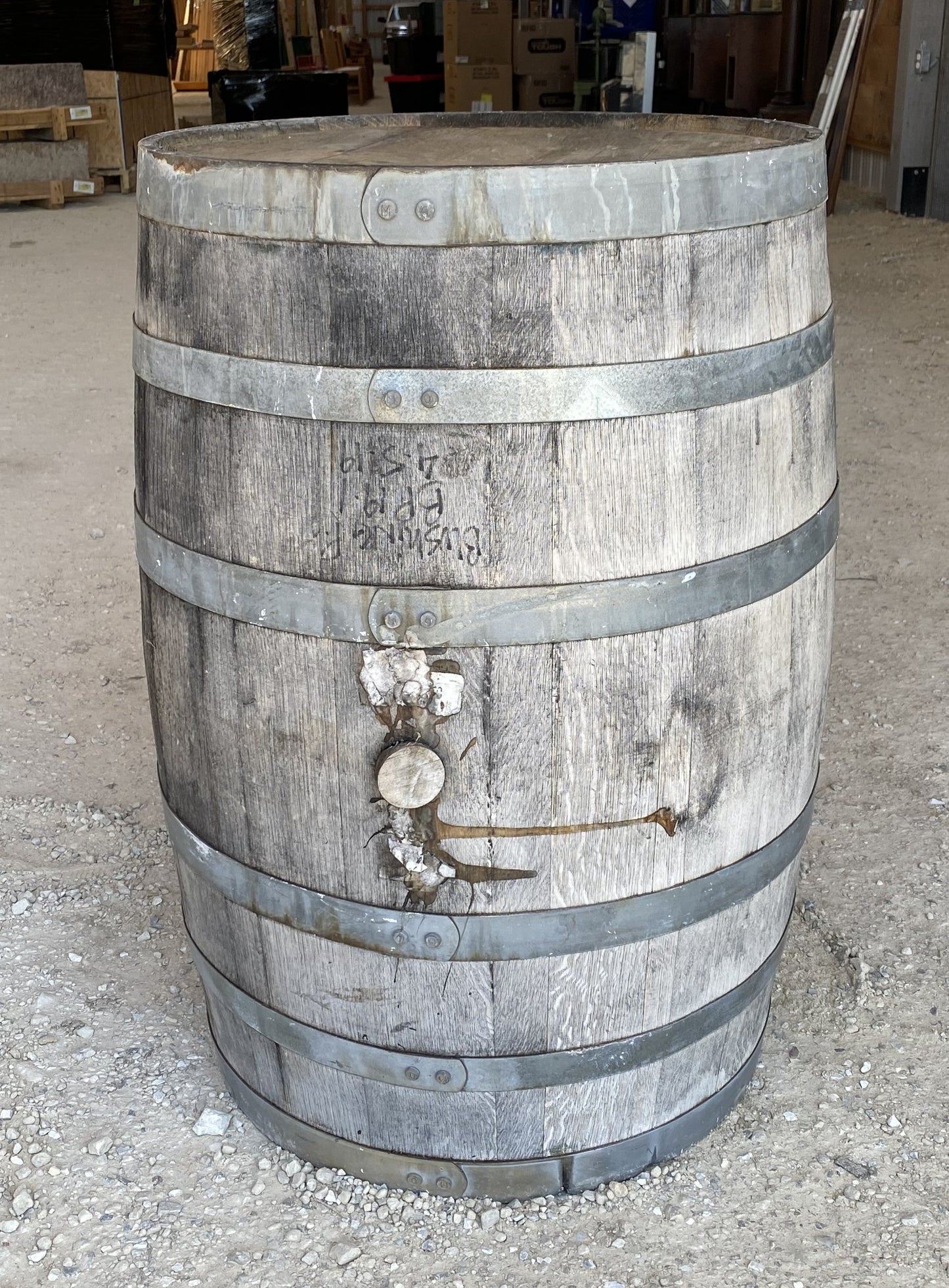 Whiskey Wine Barrel, Vintage Reclaimed Used Wood Barrel, Primitive Rum Keg, I