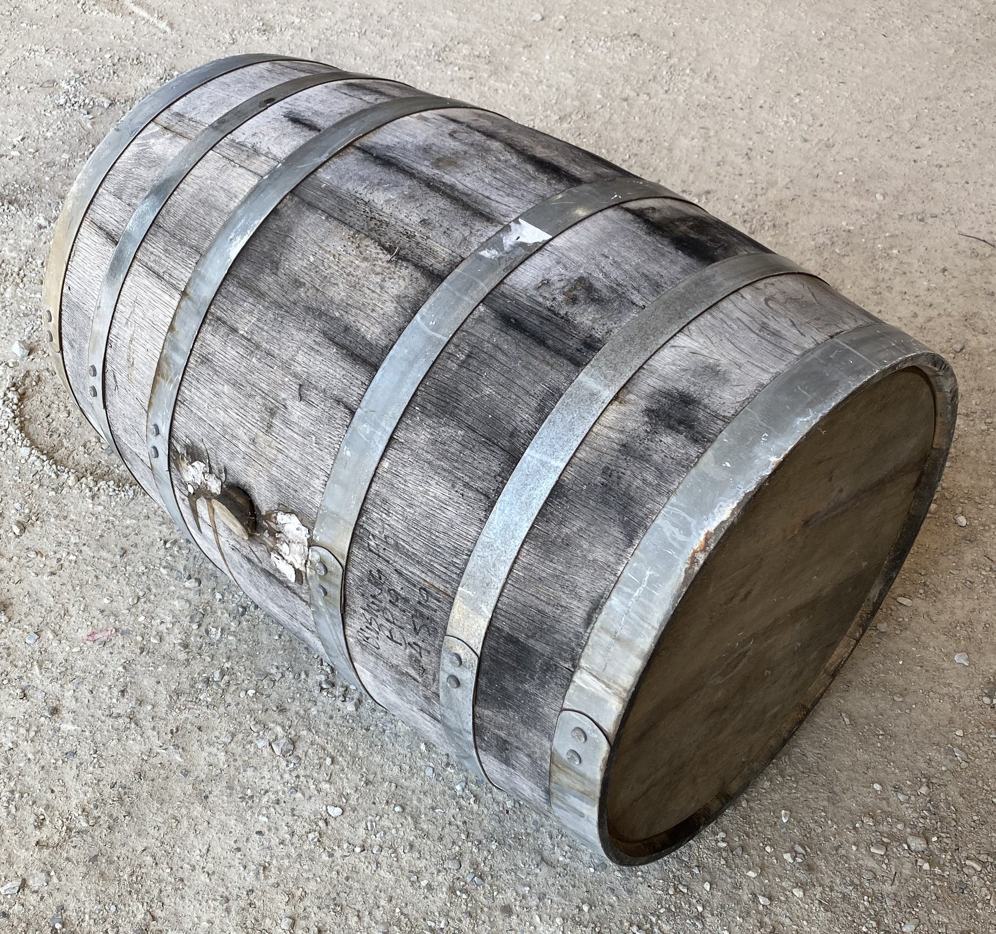 Whiskey Wine Barrel, Vintage Reclaimed Used Wood Barrel, Primitive Rum Keg, I