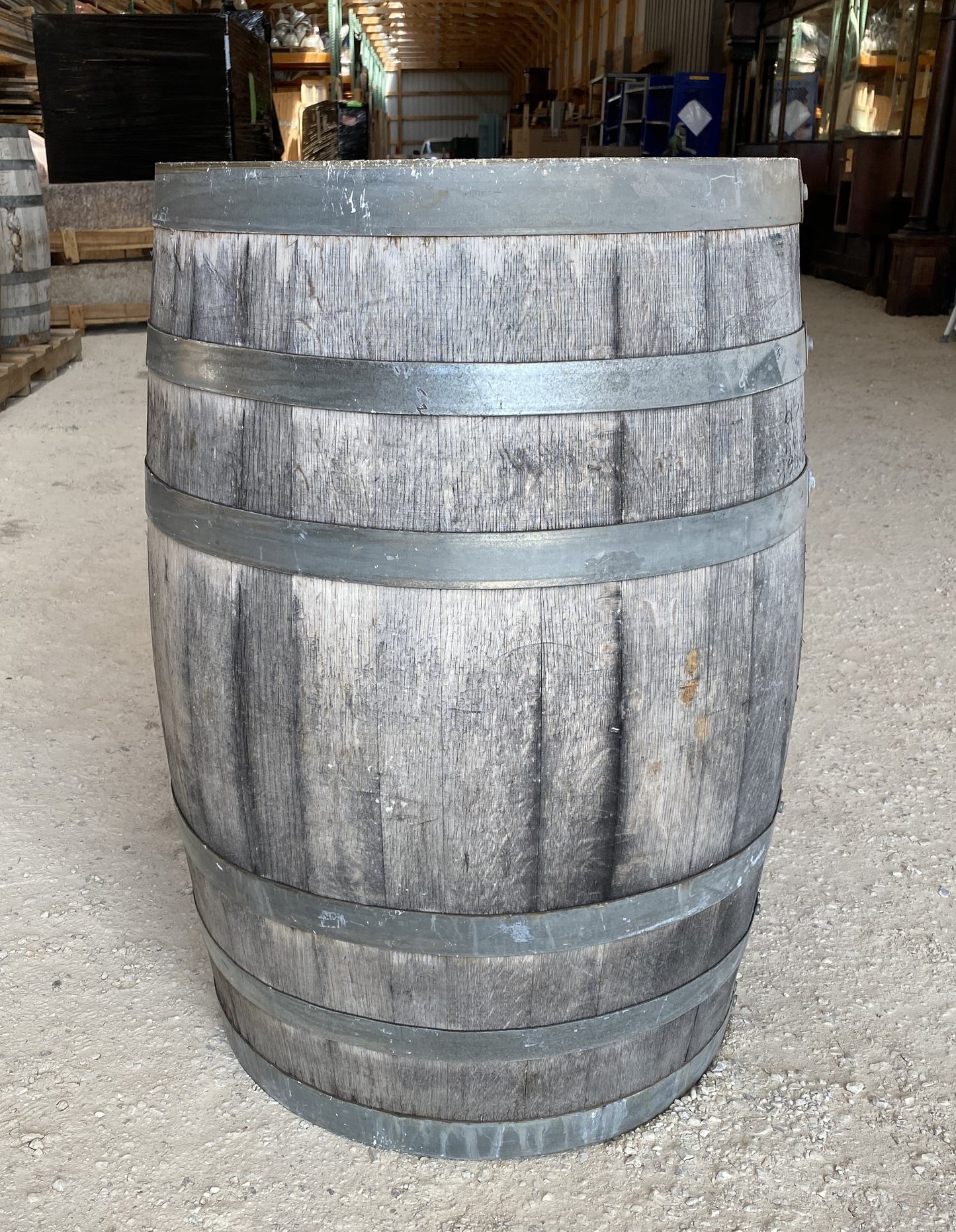 Whiskey Wine Barrel, Vintage Reclaimed Used Wood Barrel, Primitive Rum Keg, H
