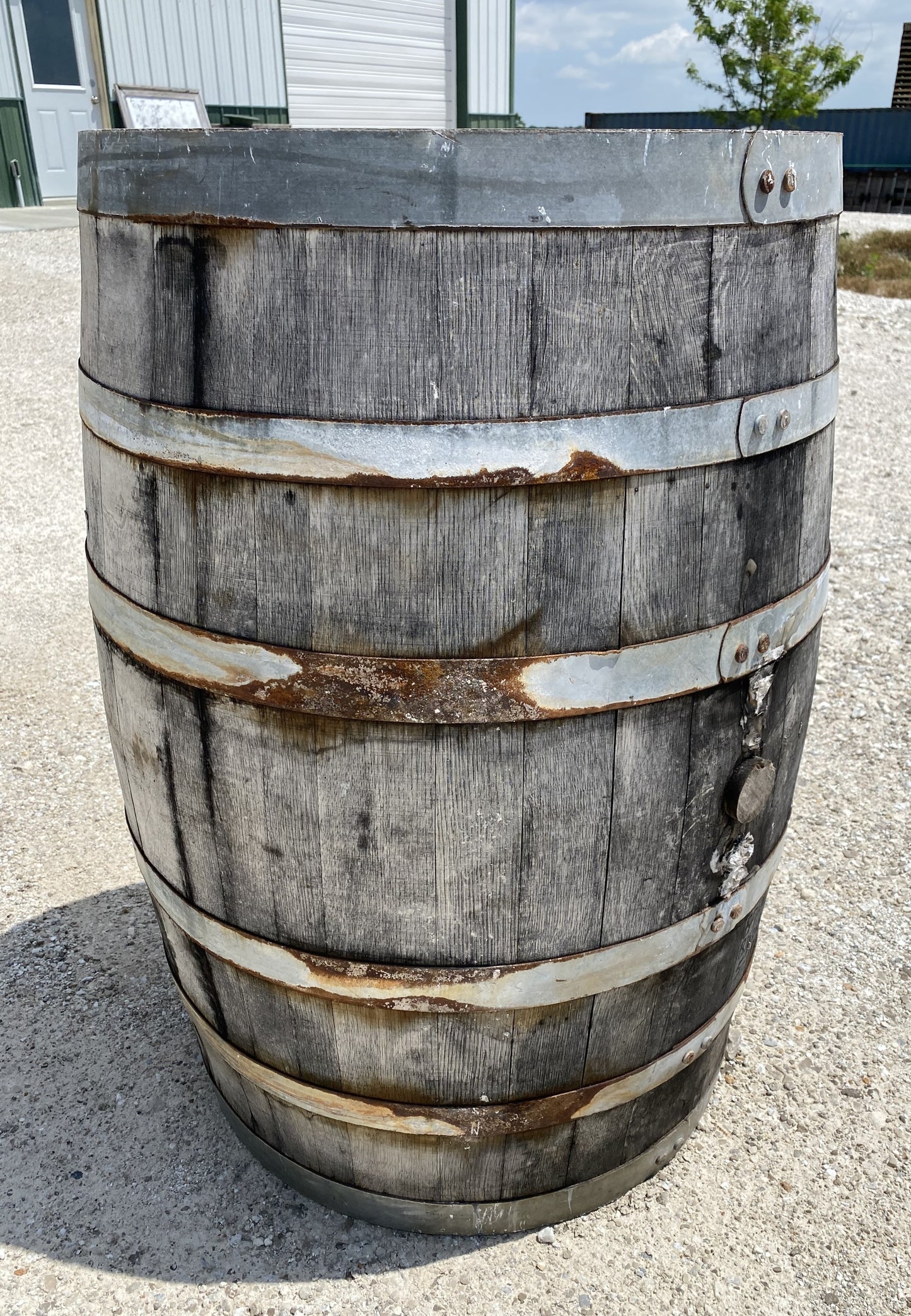 Whiskey Wine Barrel, Vintage Reclaimed Used Wood Barrel, Primitive Rum Keg, J