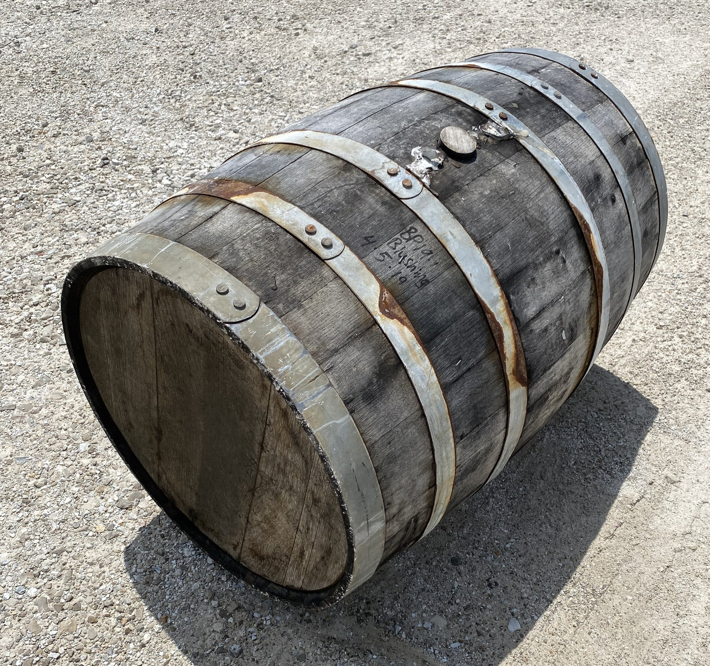 Whiskey Wine Barrel, Vintage Reclaimed Used Wood Barrel, Primitive Rum Keg, J