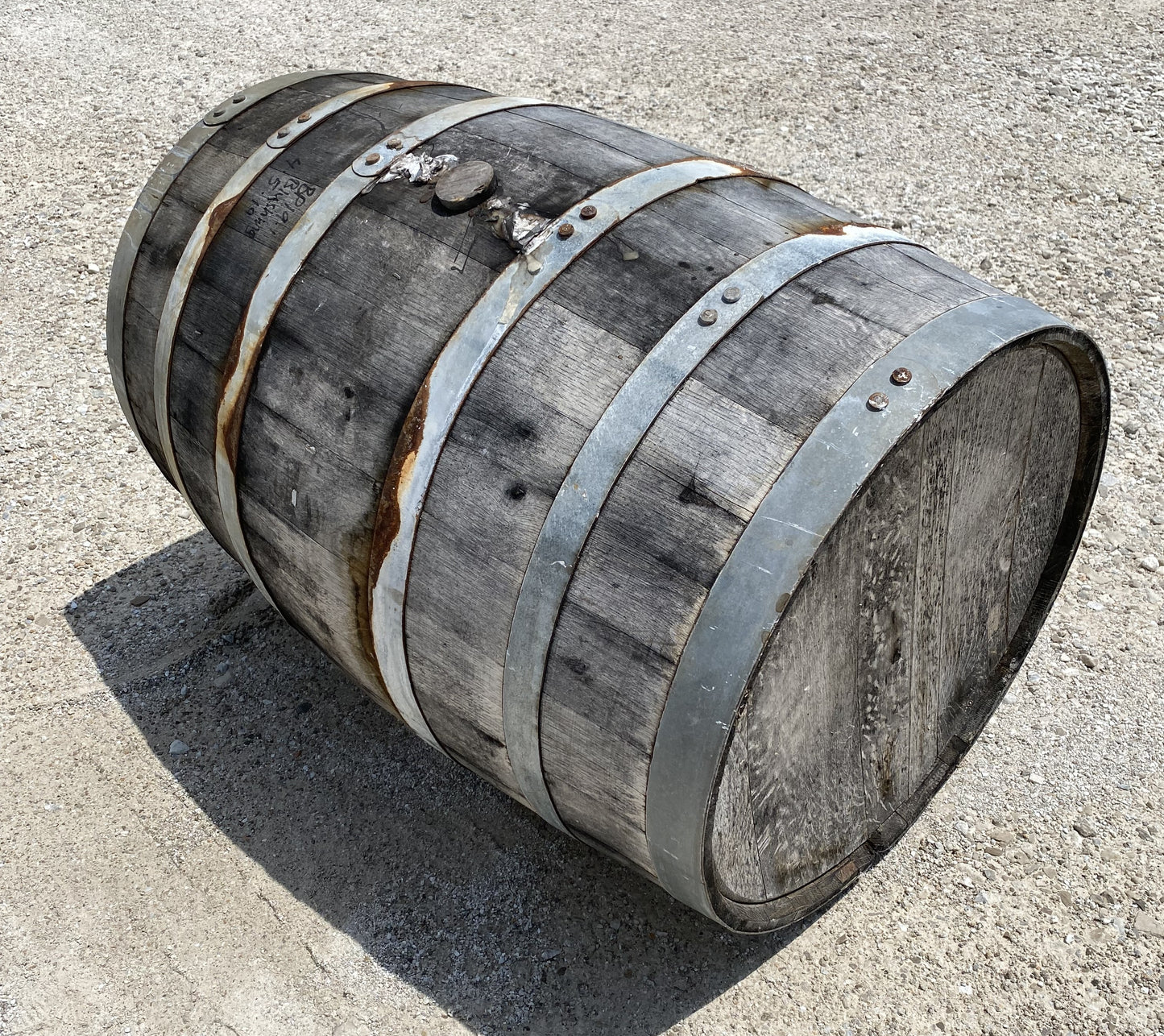 Whiskey Wine Barrel, Vintage Reclaimed Used Wood Barrel, Primitive Rum Keg, J