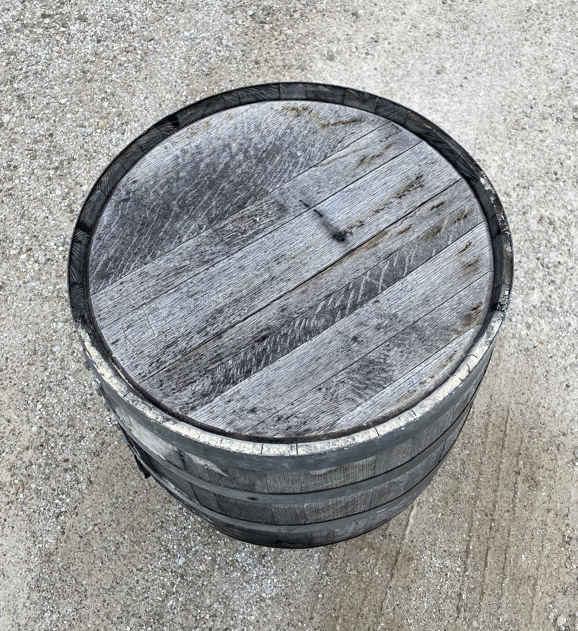 Home & Living > Home Decor - Whiskey Wine Barrel, Vintage Reclaimed Used Wood Barrel, Primitive Rum Keg, G by The Old Grai...