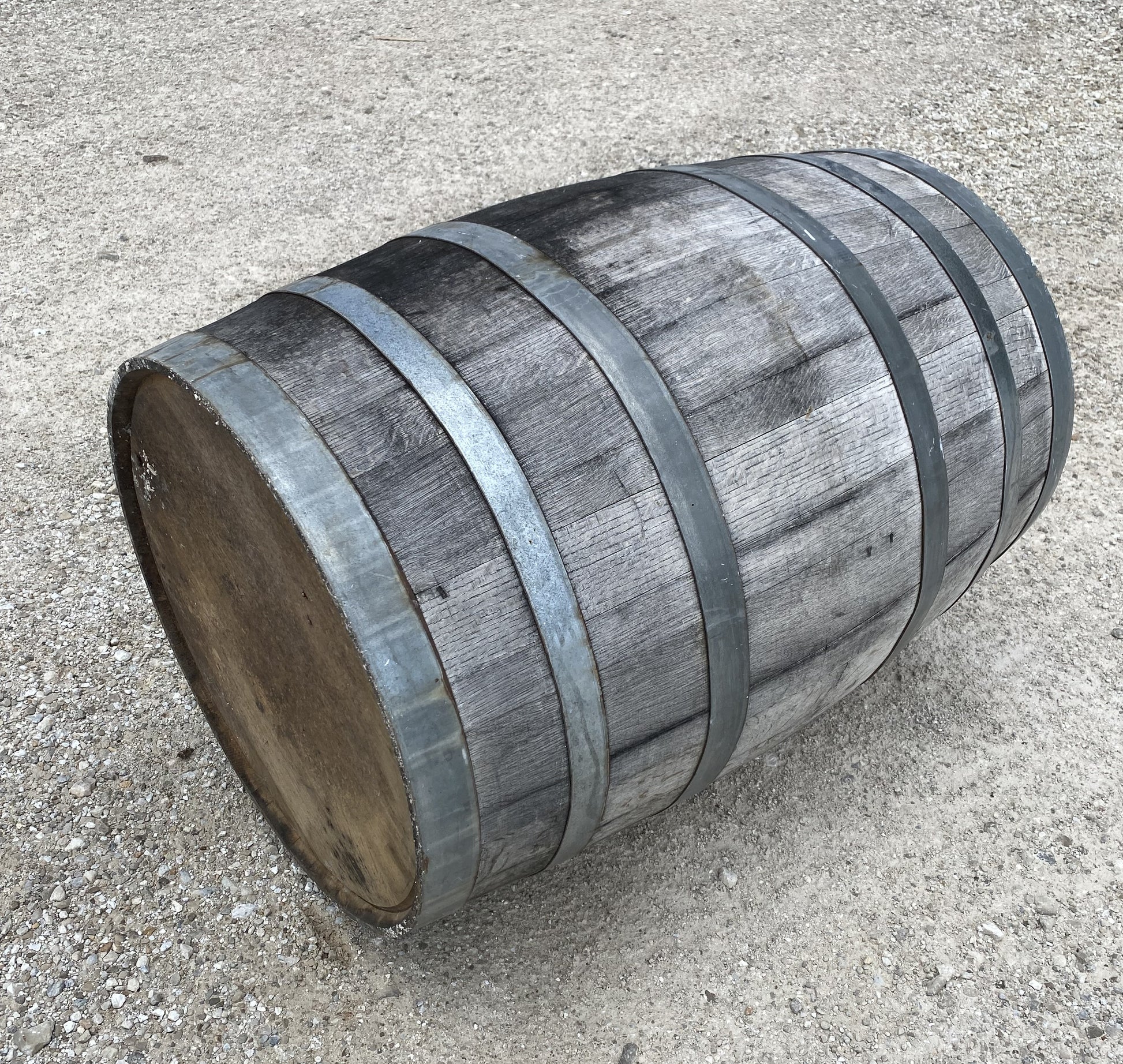 Home & Living > Home Decor - Whiskey Wine Barrel, Vintage Reclaimed Used Wood Barrel, Primitive Rum Keg, G by The Old Grai...