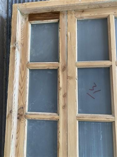 Antique French Double Doors (71x88) Frosted Glass European SideLite Jamb C11